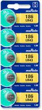 Murata LR43 Battery AG12 386A 1.55V Alkaline Button Cell (10 Batteries) - $6.40+