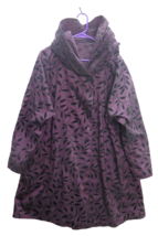 Mycra Pac Donatella One Button Cape Scroll Velvet Print Iridescent Purpl... - $151.95