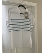 NWT Nike Women’s Dri-FIT Victory Golf Polo White/Green Stripe Size XL V-... - $748.67 MXN