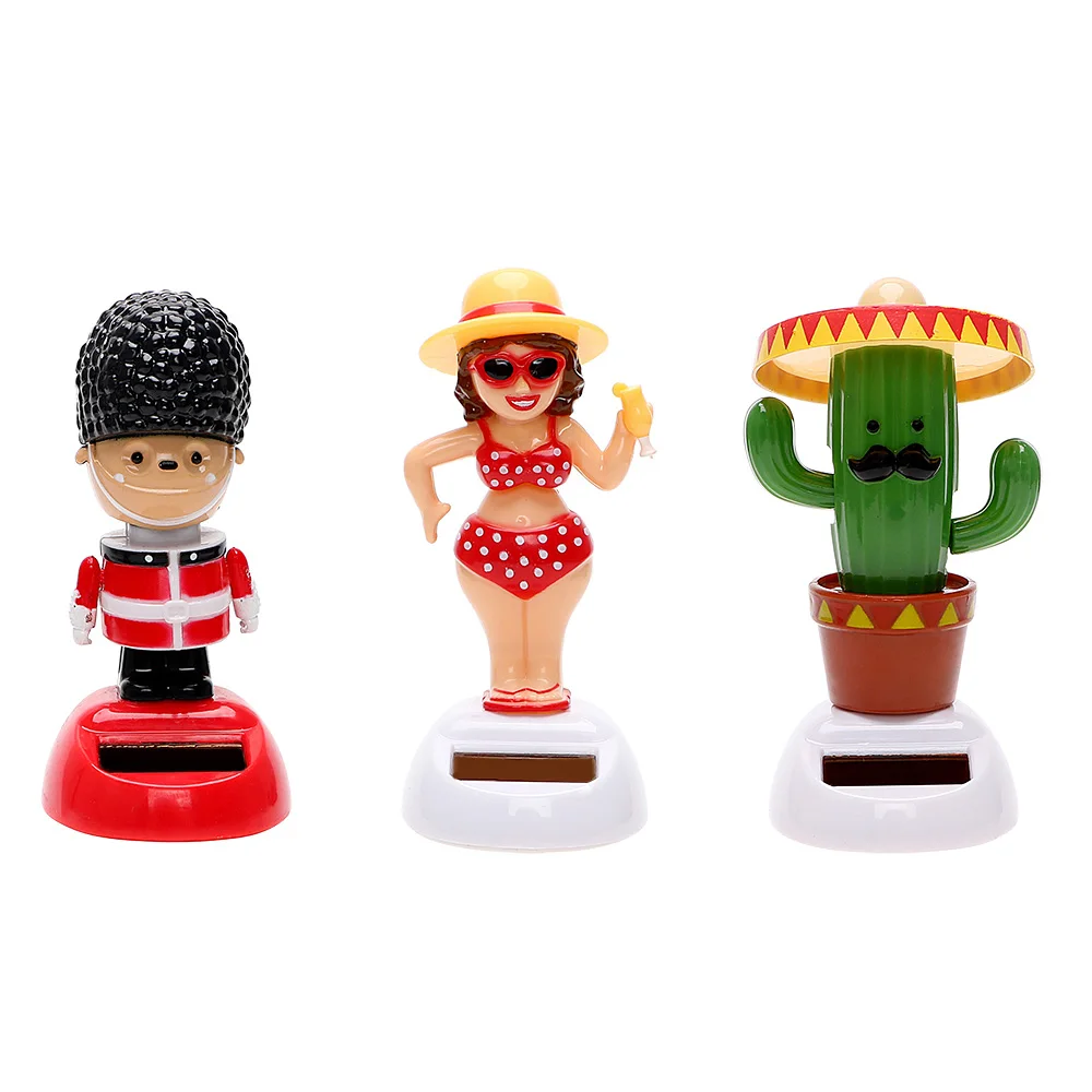 Car Accessories Cute Auto Dashboard Decoration Soldier Solar Powered Dancing - £9.06 GBP