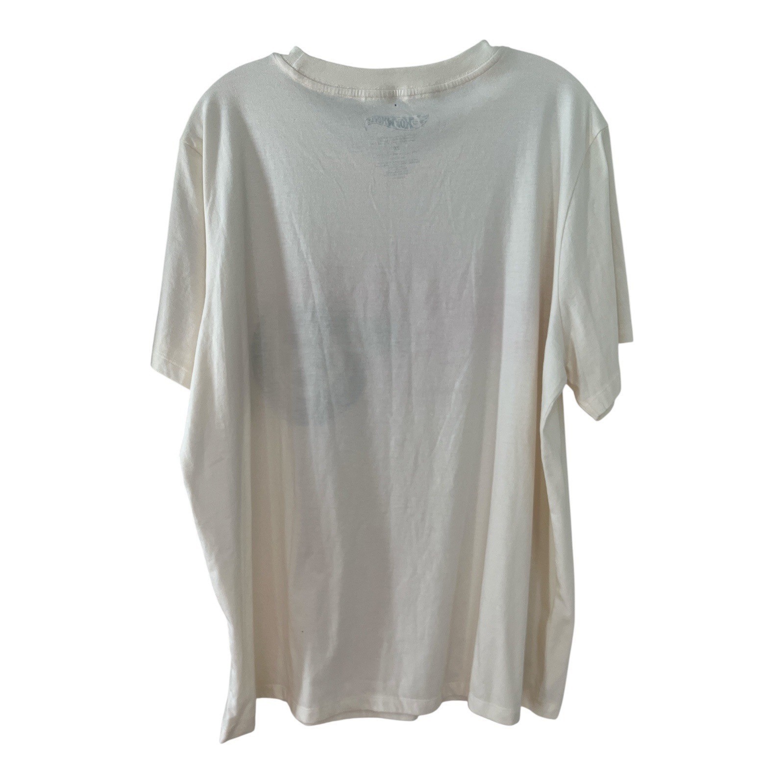 Hot Wheels Logo Flame Graphic T-Shirt – Size 2X – Off White Ivory – Mattel 2023 Item image 3