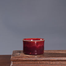 Langyao Red Glaze Ceramic Tea Cup - Vintage Chinese Artisan Handmade Pot... - €772,86 EUR