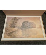 BEN HAMPTON  &quot;Evening Lilies&quot; 1986 Landscape Signed Unframed 26x17 - $49.47