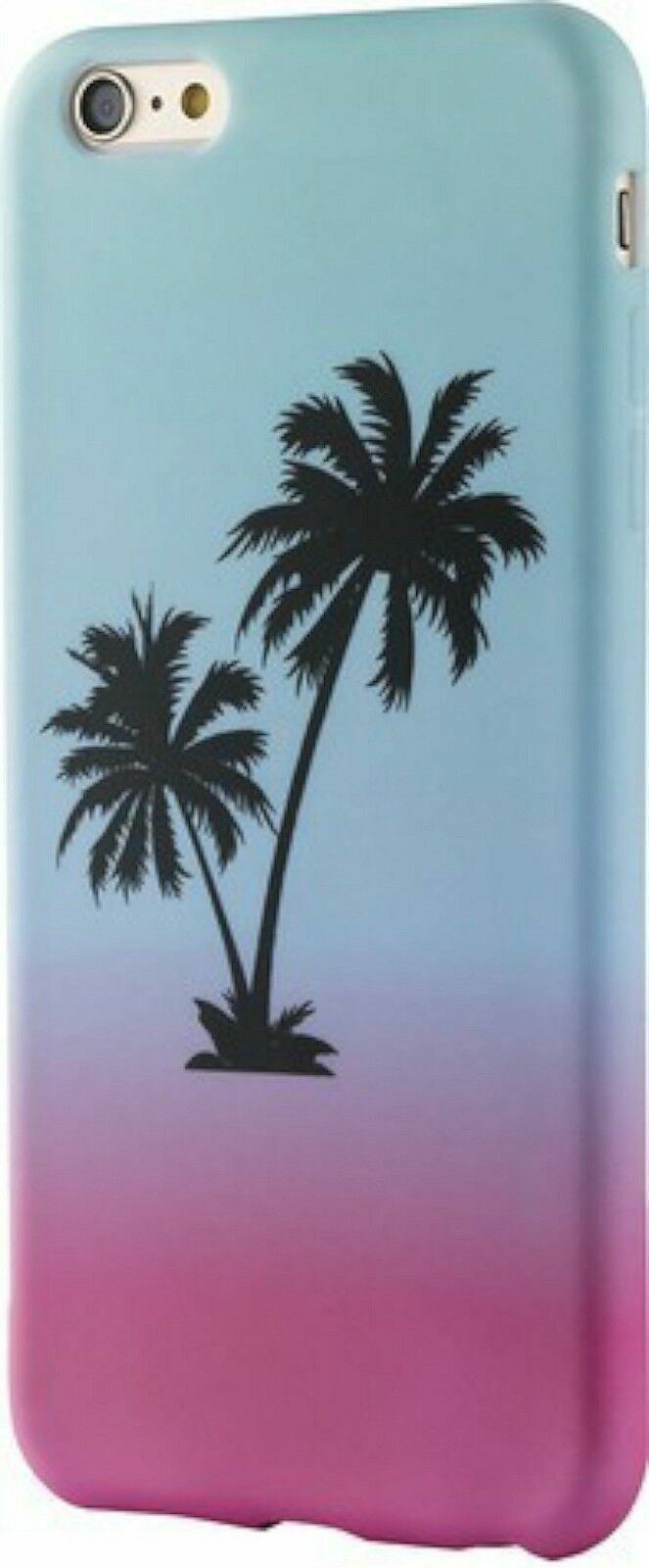 NEW Dynex iPhone 6/6s Palm Trees BLUE/PINK Cell Phone Case Soft Shell DX-MA6S8PT - $5.59