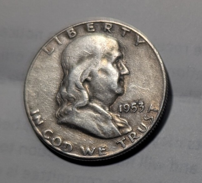1953 Franklin  Half Dollar 90% Silver Coin - $24.95