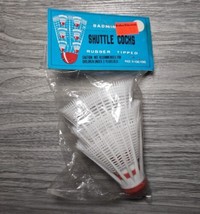 NOS vtg Badminton Shuttlecocks set of 3 NIP Made In Hong Kong  - £5.59 GBP