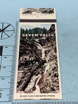 Vintage Matchbook Cover  Devon Falls By Day  Colorado Springs  gmg - £9.68 GBP