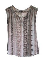 Maurice’s Boho Women’s Mauve &amp; Black Sleeveless Lightweight Top Size M - $265.98 MXN