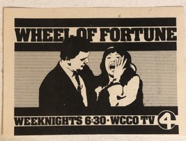 Wheel Of Fortune Tv Guide Vintage Print Ad Pat Sajak Vanna White Tpa7 - $5.93