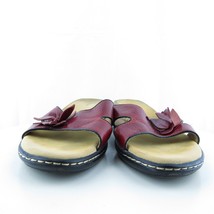Cherokee Women Slide Shoes  Red Leather Slip On Size 10 Medium (B, M) - £13.16 GBP