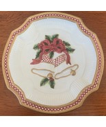 FITZ AND FLOYD /JINGLE BELL /9&quot; CANAPE CHRISTMAS PLATE - $224.96 MXN
