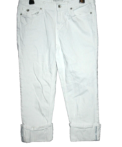 Banana Republic White Cuffed Cropped Jeans Size 8 29X23 - $18.00