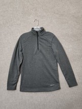 Eddie Bauer Merino Fleece Pullover Mens S Gray 1/2 Zip Long sleeve NEW - £26.01 GBP
