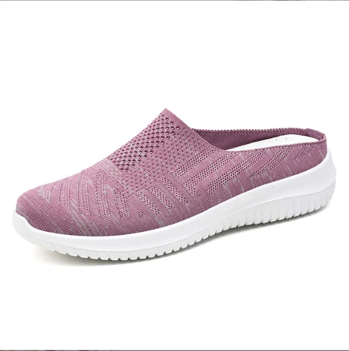 Women Vulcanized Shoes Flat Shoes Single Shoes Ultra Light Breathable Mesh Slipp - £19.92 GBP