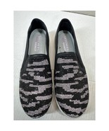Skechers Street Slip on A-Cooled Memory Foam Studded Shoe Black Silver S... - $24.95