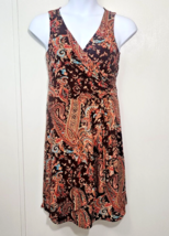 Lauren Ralph Lauren Paisley Wrap Dress Womens Medium Sleeveless Brown St... - £17.78 GBP