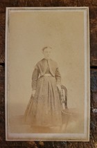 Antique CDV Card, Young Lady Standing - Civil War Era - Westerly R.I. - £4.24 GBP