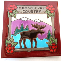 Art Tile Masterworks Mooseberry Country Handcrafted Wall Decor Or Hot Plate - £18.62 GBP
