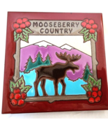 Art Tile Masterworks Mooseberry Country Handcrafted Wall Decor Or Hot Plate - $32.06 CAD