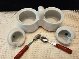 DOUBLE CONDIMENT/JAM BOWL WITH SPOONS image 3