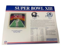 SUPER BOWL XIII Steelers vs Cowboys 1979 OFFICIAL SB NFL PATCH - £14.93 GBP