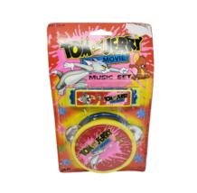 VINTAGE 1992 TURNER TOM AND JERRY THE MOVIE MUSIC SET HARMONICA + TAMBOU... - $47.50