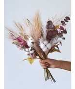 1 Bouquet Faux Pampas Grass Artificial Reeds With Eucalyptus Mixed Flowers - $22.15