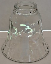 Vintage Clear &quot;Hammered&quot; Glass Table Pendant Ceiling Fan Lamp Light Shad... - $8.91
