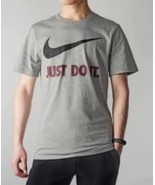 New The Nike Tee Men’s Medium Heather Gray T-Shirt Check Swoosh logo Gra... - £14.79 GBP