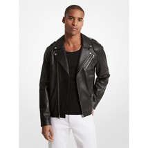 Michael Kors Men&#39;s Moto Leather Jacket - $206.10