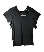 Womens Plain Blank Short Sleeve Tee Shirts Black Medium Lightweight Tops... - $602.09 MXN