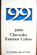 1999 Chevrolet Corvette Color &amp; Trim Paint Chip Brochure- Xlnt Original - $6.68