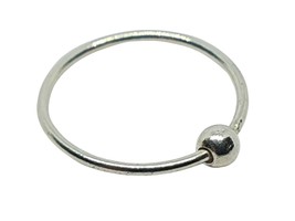 925 Silver Nose Ring Piercing 10mm 20g (0.8mm) CBR BCR Ball Fix One Side Ring - £4.08 GBP