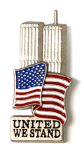 United We Stand World Trade Center Twin Towers US Flag Patriotic Pin Tri... - €11,05 EUR