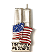 United We Stand World Trade Center Twin Towers US Flag Patriotic Pin Tri... - €11,05 EUR