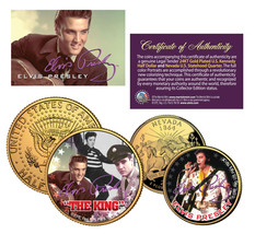 Elvis Presley *The King* Nevada Quarter &amp; Jfk Half Dollar 2-Coin Set *Licensed* - £9.75 GBP