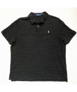 Polo Ralph Lauren Men Custom Slim Fit Mesh Polo Shirt Navy Black XL - $19.87