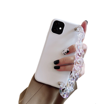 Anymob iPhone White Crystal Bracelet Silicone Case Soft Back Cover - £21.15 GBP