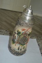 Vintage KING German Beer Stein Black Forest Clock Stein tankard, beer mug - £87.92 GBP