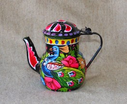 Pakistani Truck Art Style Decor. Decorative Teapot Handpainted Ethnic Style. Boh - £27.91 GBP