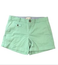 Banana Republic City Womens Chino Shorts Size 4 Jade Green Cuffed Pocket... - $16.93