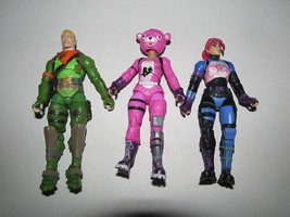 Fortnite Brite Bomber Cuddle Team Leader &amp; Rex Action Figures 4&quot; Inch Lot Of 3 - £11.21 GBP