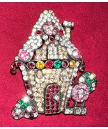 Gingerbread House Brooch Off Park Collection Swarovski Crystals - $124.81