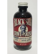 Vintage Black Silk Stove Polish Bottle USA Antique Skull and Bones Poiso... - $262.52 MXN