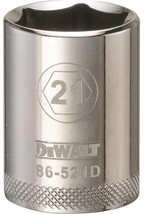NEW Dewalt DWMT86521OSP 1/2 Drive X 21 MM 6 PT CHROME Socket TOOL - £11.05 GBP