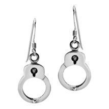 Hot Handcuff Forever .925 Silver Dangle Earrings - £20.28 GBP