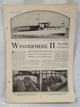 BOAT NAUTICAL PAGES REFERENCE VINTAGE ANTIQUE INFORMATION WINDERMERE CRU... - £19.63 GBP