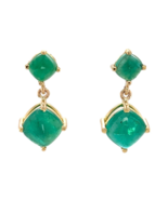 18k Yellow Gold Sugarloaf Cut 5.53 Carat TW Genuine Emerald Drop Earring... - €2.317,76 EUR 18k Yellow Gold Sugarloaf Cut 5.53 Carat TW Genuine Emerald Drop Earring... - €2.317,76 EUR