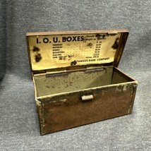 Rare Vintage Famous Barr Cashiers Change Box IOU paper label Brass Numbe... - $29.70