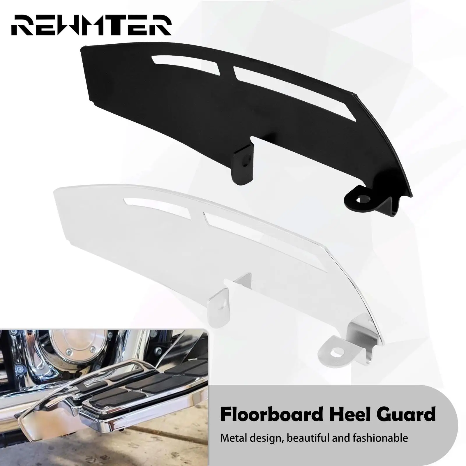 Motorcycle Driver Floorboard Rider Footboard Heel Guard For Harley Softail FL - £11.66 GBP+
